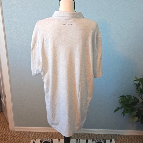 Travis Mathew Men’s Golf Polo Cabana Chest Stripe Performance Heather Gray XXL - Picture 5 of 9